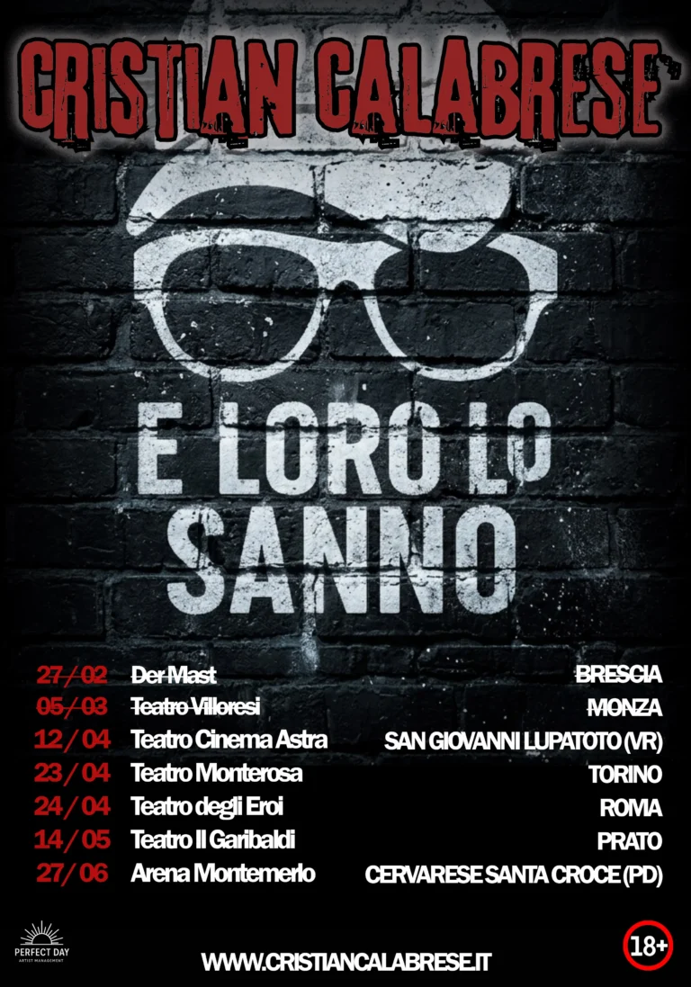 Nuove date per il tour teatrale di Cristan Calabrese con lo spettacolo “E Loro Lo Sanno”