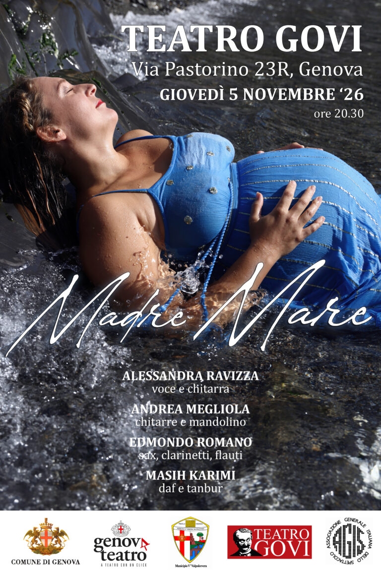 Teatro Rina e Gilberto Govi, il 5 novembre arriva “Madre Mare”  un canto dall’Utero della Terra”