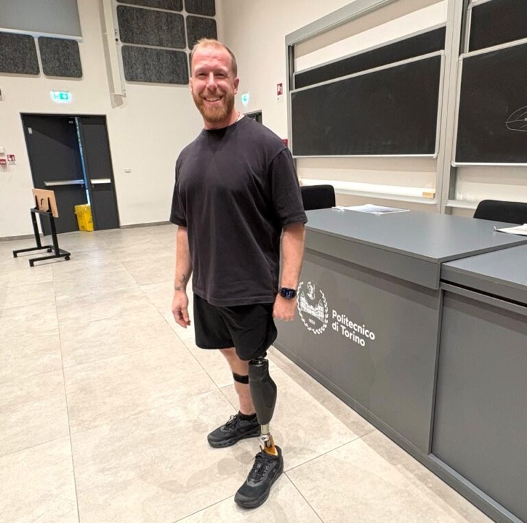 Matteo Cattini, atleta paralimpico al Politecnico di Torino
